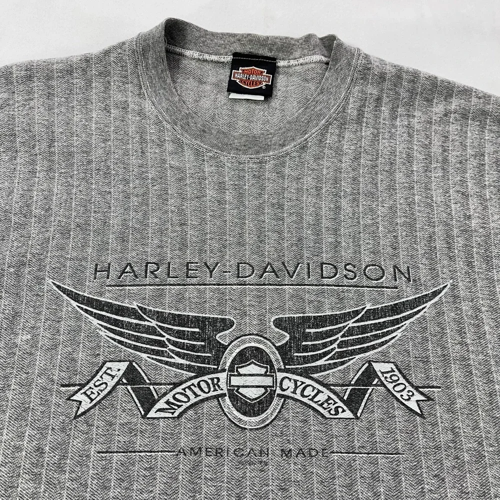 Vintage Harley-Davidson Shirt Mens XL Gray Flagstaff Arizona Eagle USA‎ Graphic